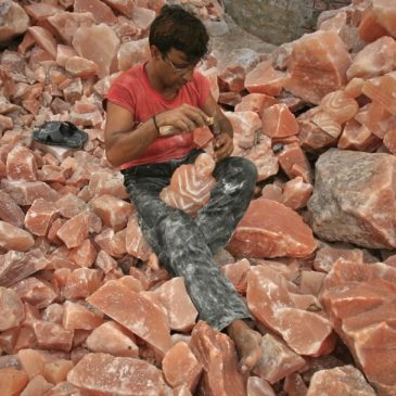 Pink Himalayan Salt crafted by hand